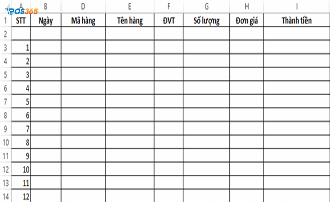 Lập File Excel quản lý bán hàng Nhập