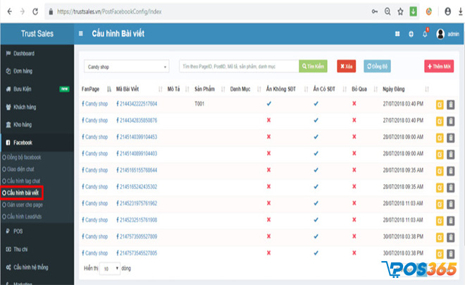 Phần mềm quản lý bán hàng Facebook - TrustSales