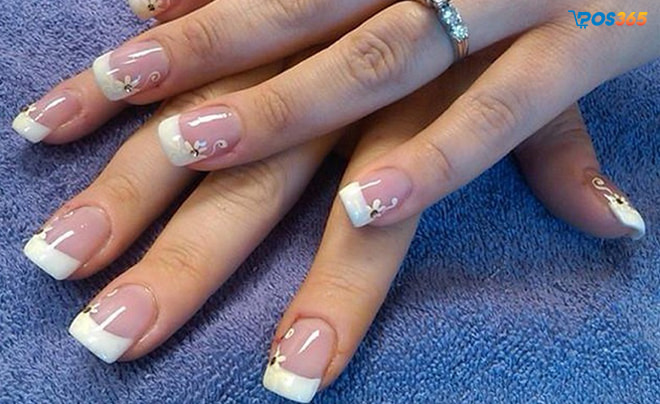 mẫu nail kẻ đầu móng