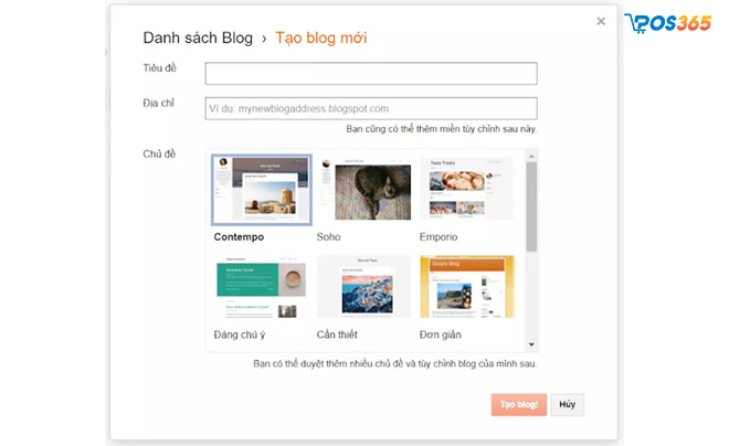 Tạo website bán hàng bằng blogspot