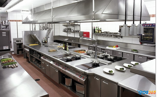 thiết kế khu vực bếp nhà hàng hải sản
