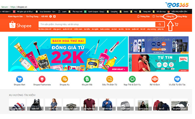 Đăng ký tài khoản Shopee