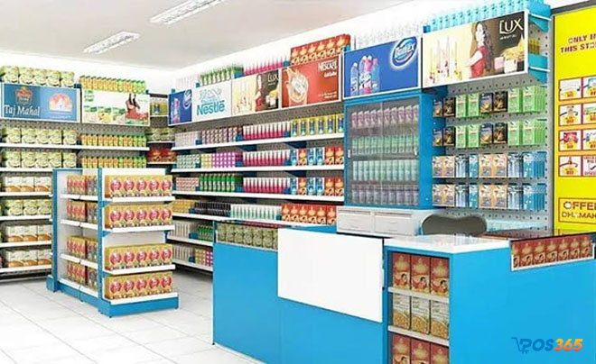 Mẫu thiết kế cửa hàng tạp hóa theo phong cách siêu thị mini