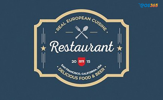 thiết kế logo nhà hàng cổ điển