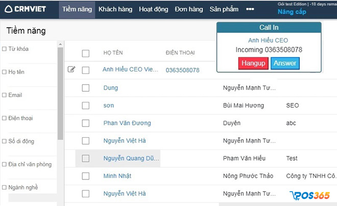 Phần mềm CRM Việt