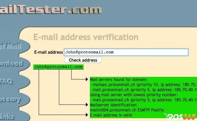 Công cụ tìm kiếm miễn phí Mailtester