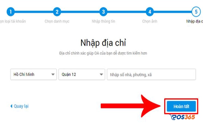 Bước 7: Nhập địa chỉ của doanh nghiệp