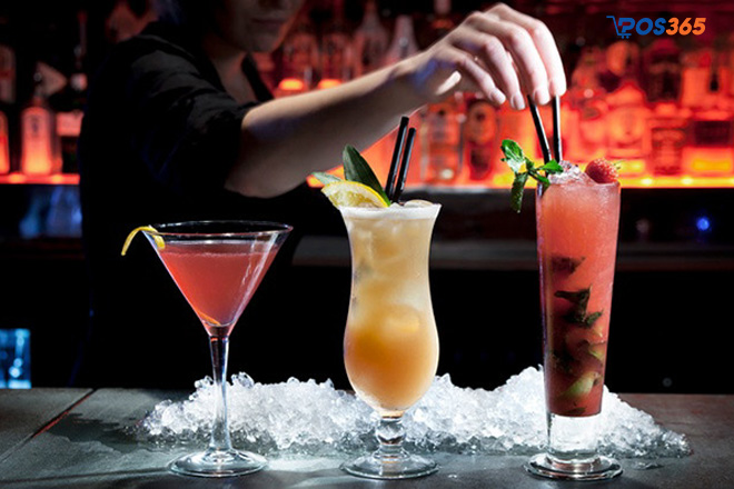 Cocktail là thức uống yêu thích tại các quán bar