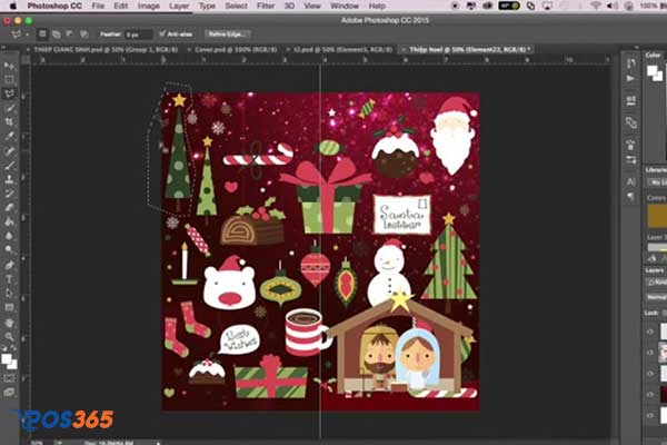 Làm thiệp giáng sinh bằng photoshop