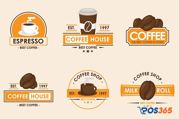Thiết kế logo quán cà phê hiện đại