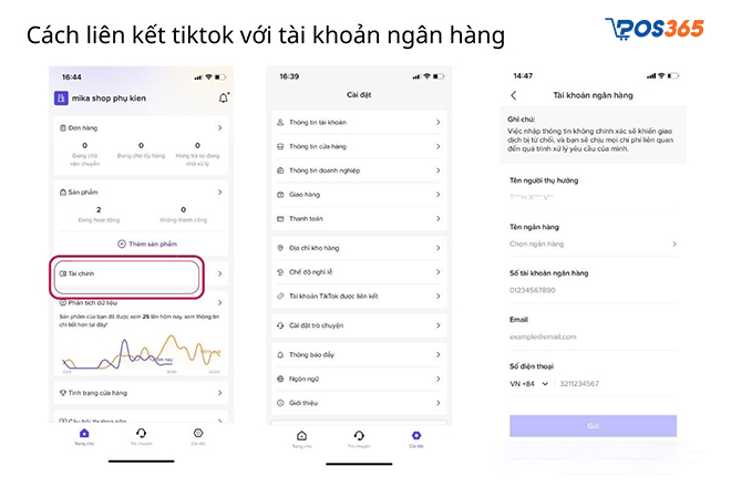 Cách liên kết TikTok Shop với tài khoản ngân hàng