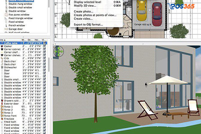 Phần mềm thiết kế nhà 3D miễn phí Sweet Home 3D