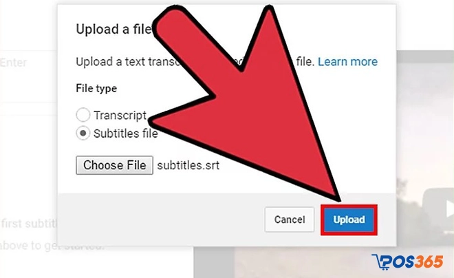 Bước 11: Chọn “Upload” để tải File.