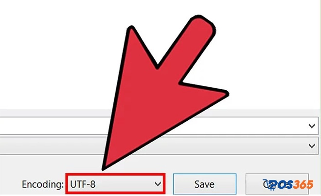 Bước 6: Click vào trình đơn “Encoding” và chọn “UTF-8”.