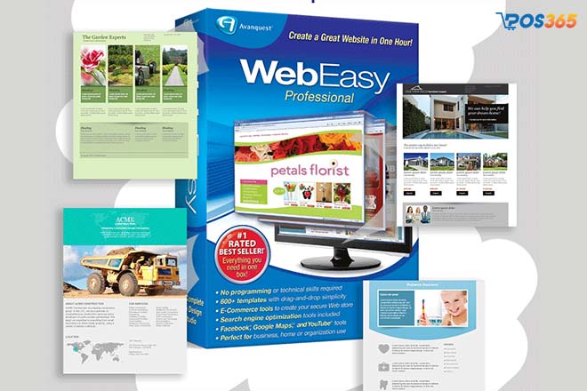 thiết kế bố cục đơn giản cho website với webeasy professional