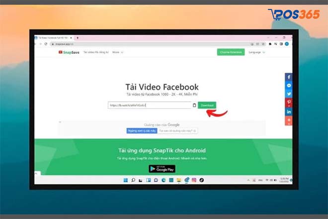 Cách tải video trên Facebook về máy tính Full HD bằng SnapSave
