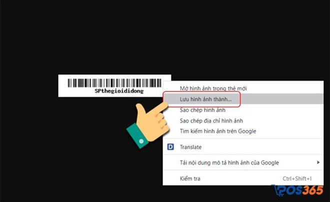 “Lưu hình ảnh thành” để tải về máy