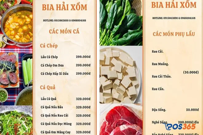 Tham khảo các mẫu thiết kế menu quán nhậu