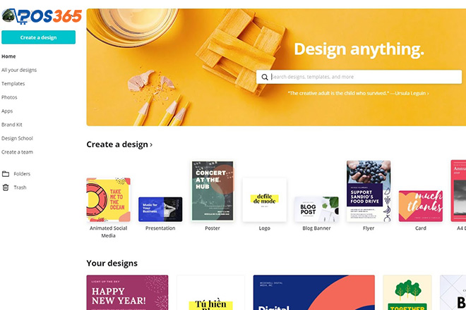 Canva Phần mềm thiết kế logo Online phổ biến nhất nhất