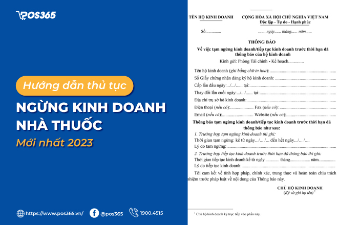 Hướng dẫn thủ tục ngừng kinh doanh nhà thuốc mới nhất 2023