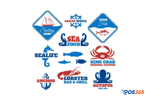 Logo nhà hàng hải sản sang trọng độc đáo