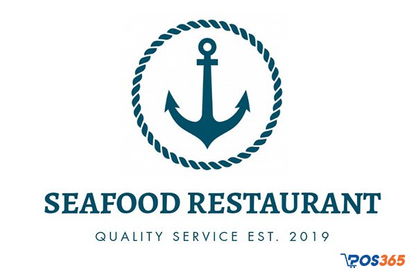 Logo nhà hàng hải sản đẹp phong cách giản dị