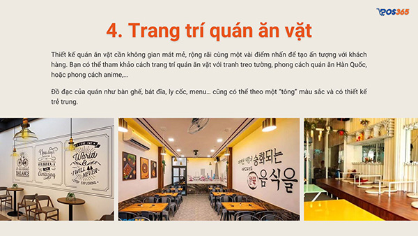 Trang trí quán ăn vặt