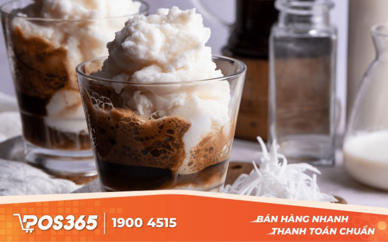 Cách pha cà phê cốt dừa