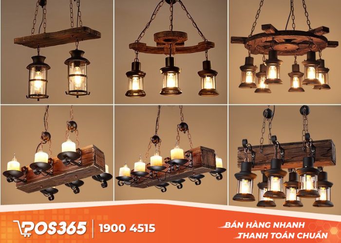 Mẫu đèn thả trang trí quán cafe cổ điển