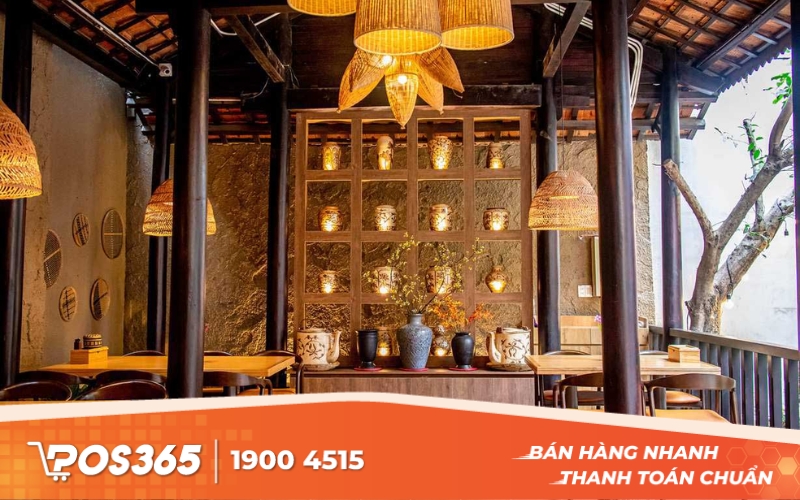 Nhà hàng 2 tầng đẹp phong cách đồng quê