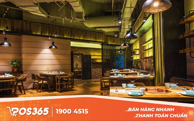 Thiết kế nhà hàng 2 tầng Rustic hiện đại