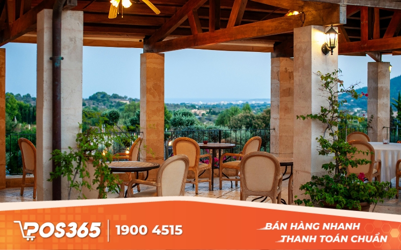 Mẫu nhà hàng bình dân với không gian mở