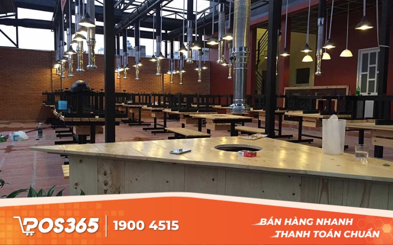 Mẫu nhà hàng lẩu nước không khói phong cách đồng quê