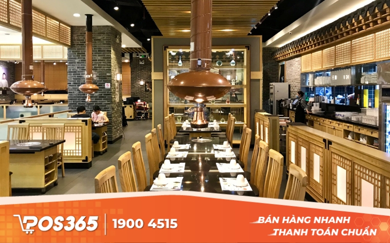 Phong cách nhà hàng lẩu nướng sang trọng