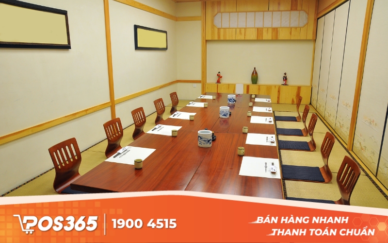 Thiết kế nhà hàng với vách ngăn Shoji