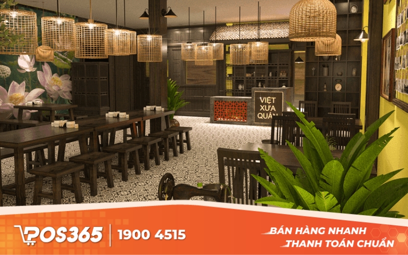 Thiết kế nhà hàng phong cách đồng quê tối giản