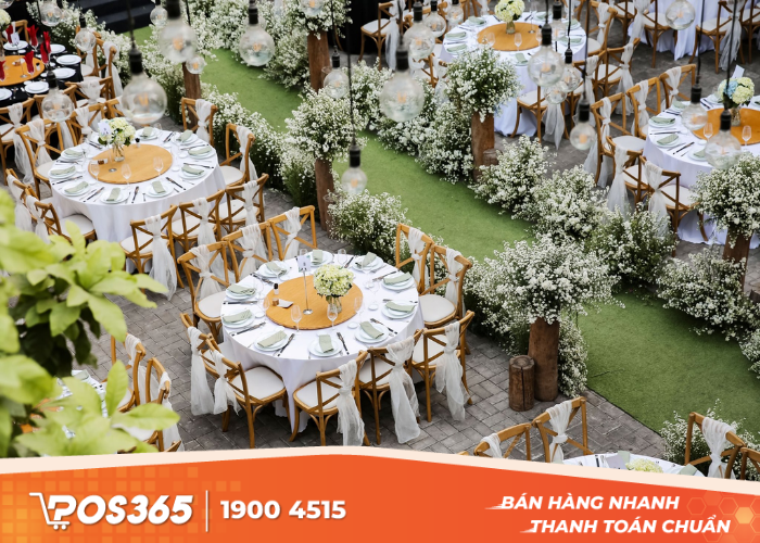 Nhà hàng sân vườn kết hợp tiệc cưới