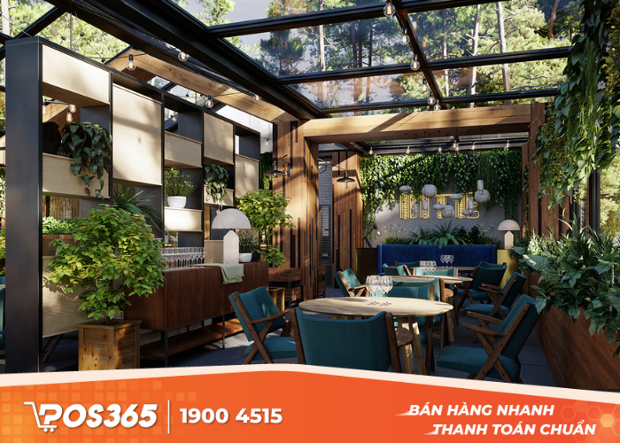 Bố trí hướng đón ánh sáng hợp lý trong thiết kế nhà hàng sân vườn