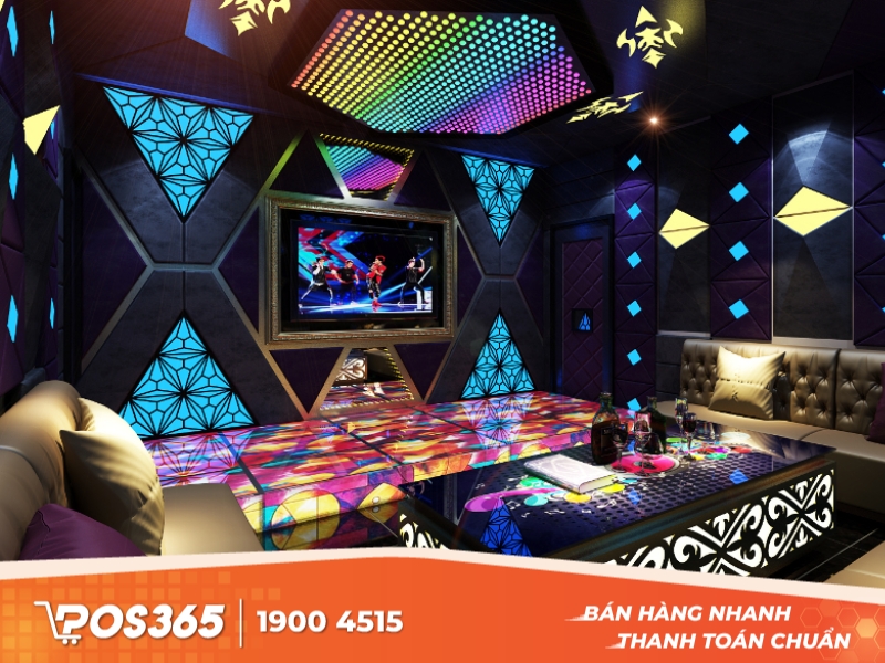 Mẫu thiết kế phòng karaoke hiện đại với ánh sáng LED đổi màu ấn tượng