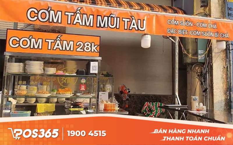 Thiết kế khu vực bếp quán cơm tấm