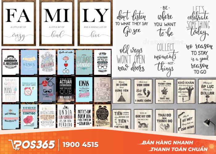 Tranh quotes - typography treo tường cho quán cafe