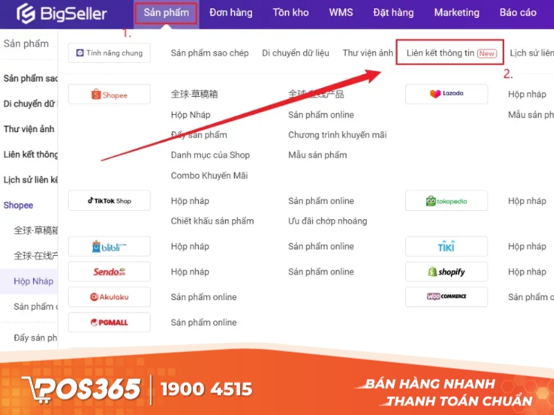 Nền tảng quản lý bán hàng shopee Big Seller