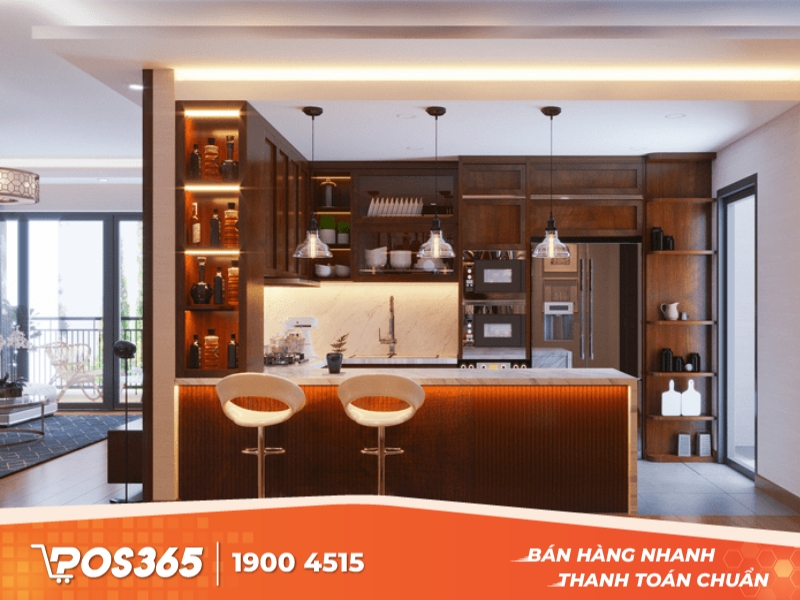 Mẫu quầy bar bếp đẹp