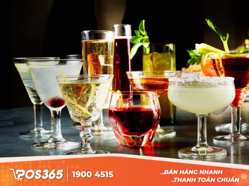 Cocktail là thức uống yêu thích tại các quán bar