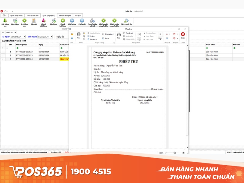 Phần mềm quản lý bán hàng thiết bị điện nước Mekong Soft