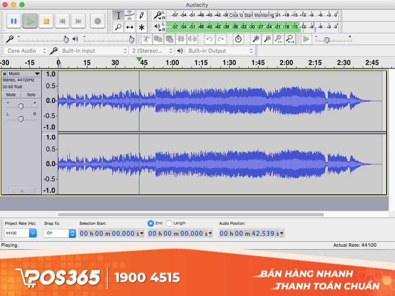 Phần mềm chỉnh giọng hát Audacity