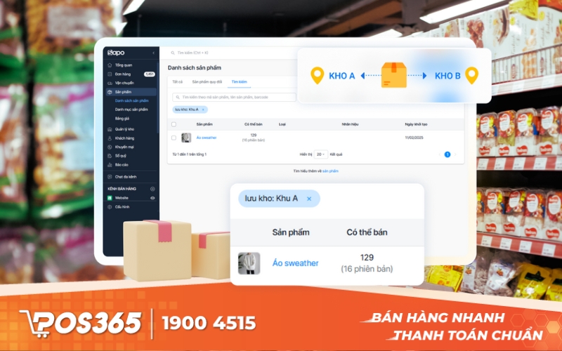 Phần mềm bán hàng trên điện thoại Sapo