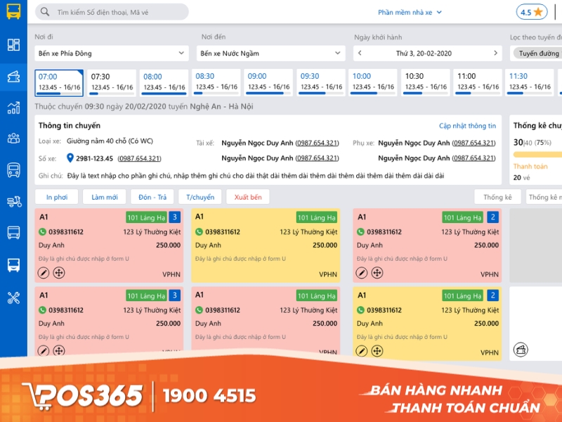 Vexere - phần mềm quản lý bán vé xe hiệu quả
