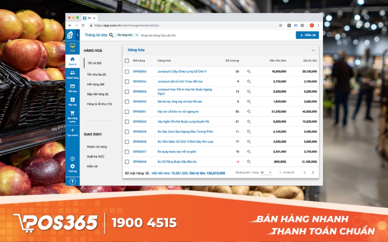 Suno - Phần mềm quản lý chuỗi cửa hàng bán lẻ tự động