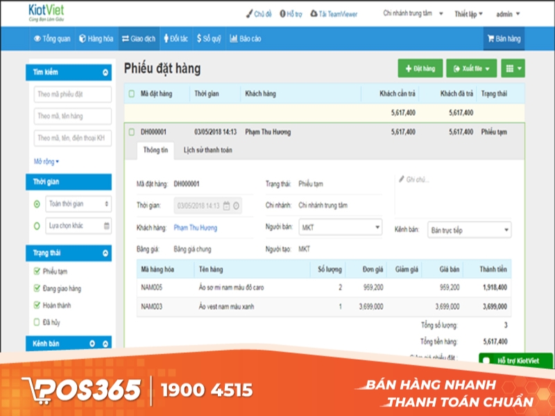  KiotViet - ứng dụng quản lý chuỗi cửa hàng sơn hiệu quả